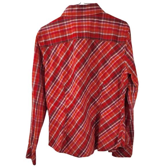 Tommy Hilfiger Plaid Button Down Long Sleeve Top Womens Size Extra Large XL - Picture 2 of 4